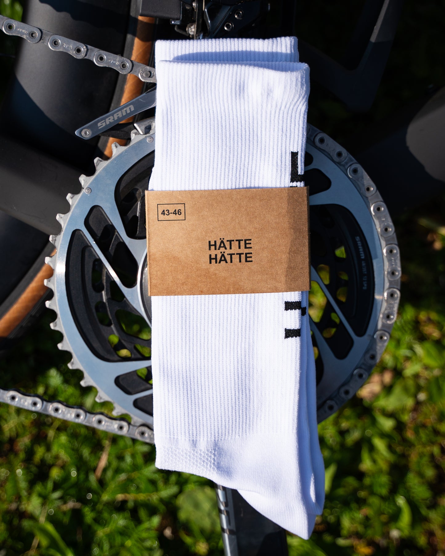 Bike-Socken "Hätte Hätte" weiß
