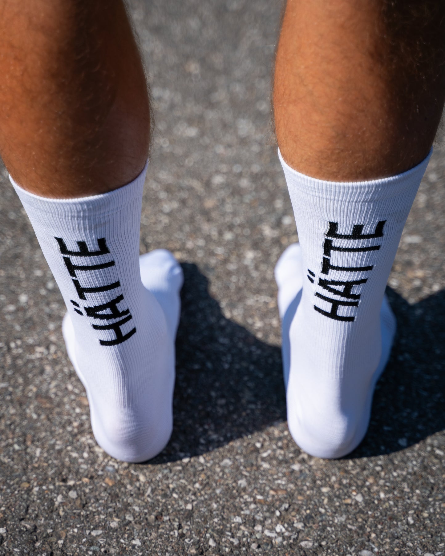 Bike-Socken "Hätte Hätte" weiß