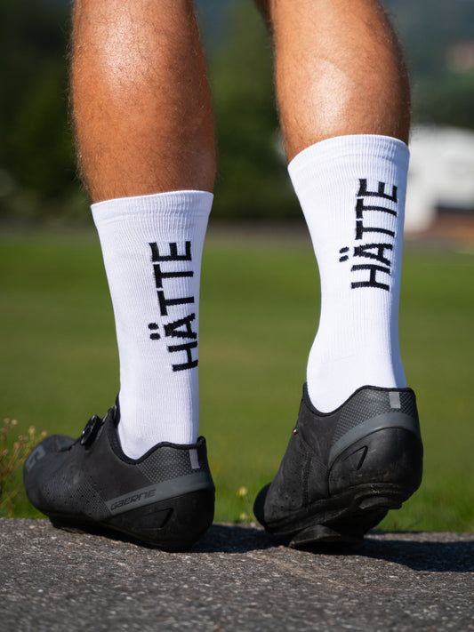 Bike-Socken "Hätte Hätte" weiß