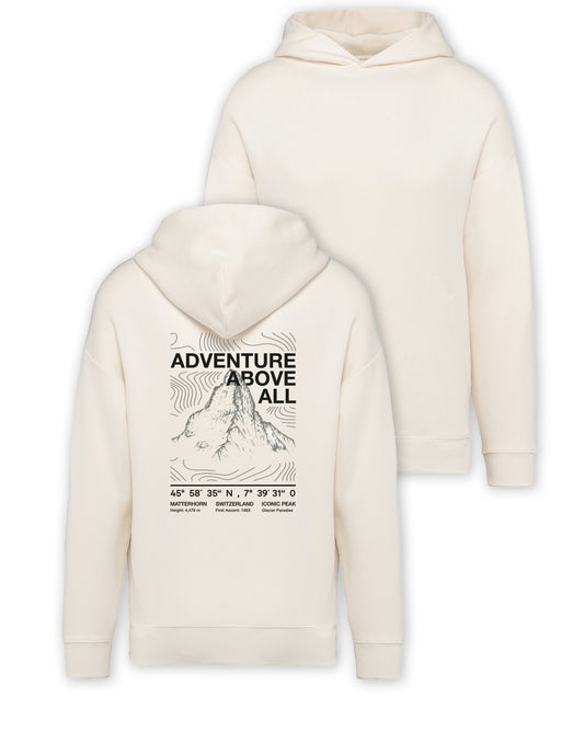 Hoodie oversized – Matterhorn „Adventure above all”