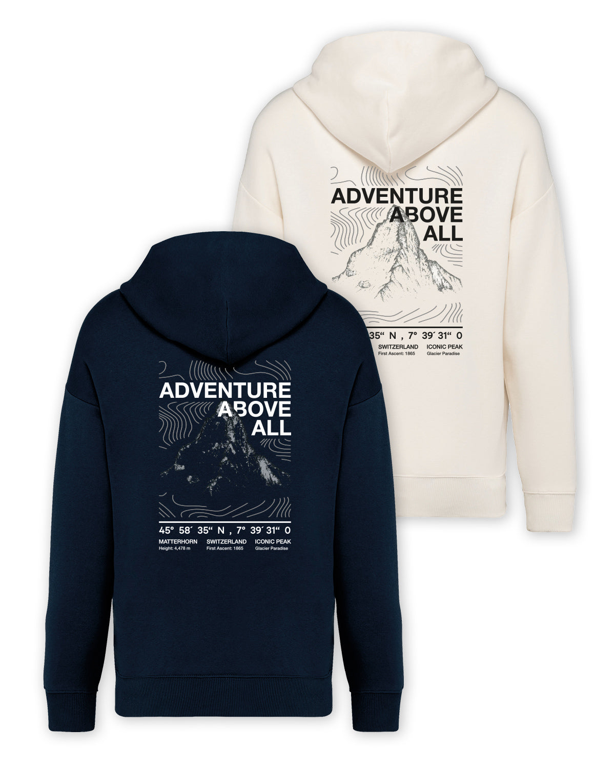 Hoodie oversized – Matterhorn „Adventure above all”