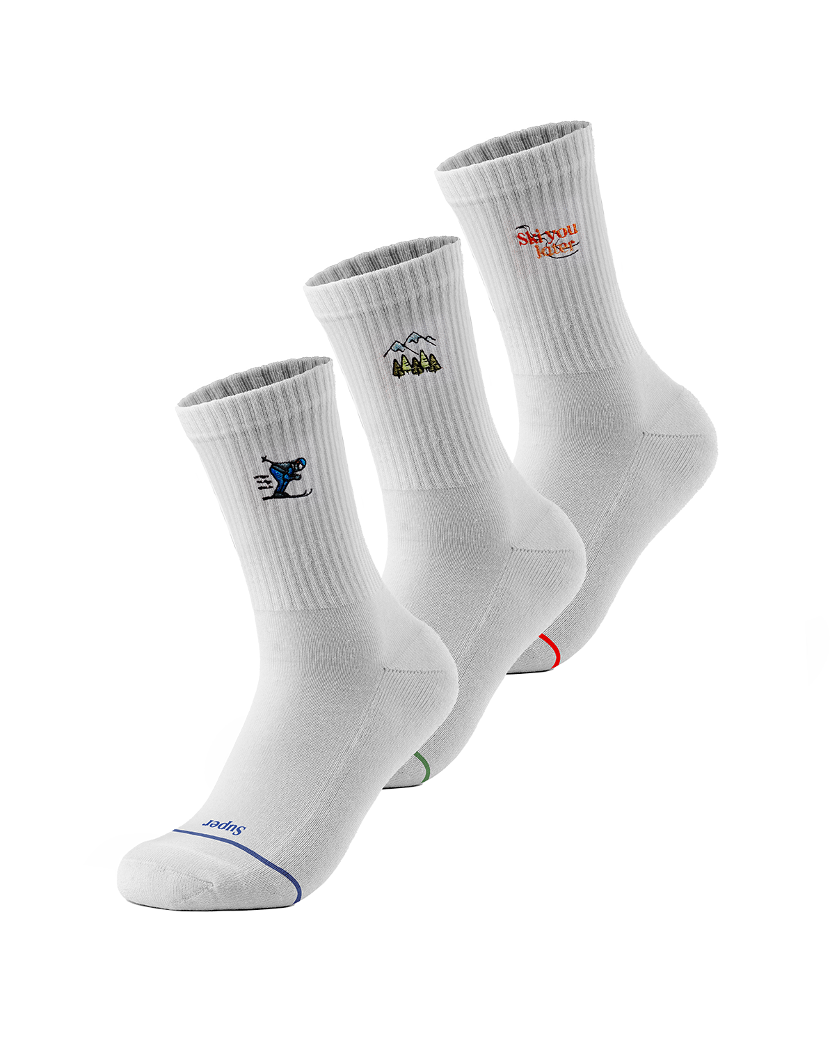 Socken für Ski-Fans – 3er Geschenk-Box