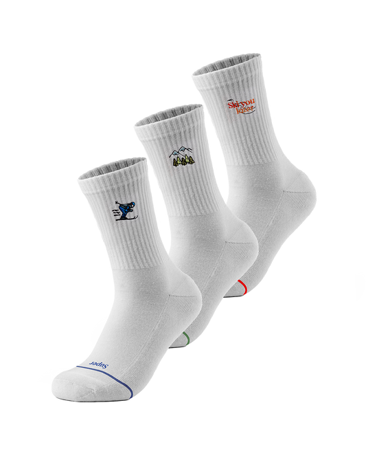 Socken für Ski-Fans – 3er Geschenk-Box